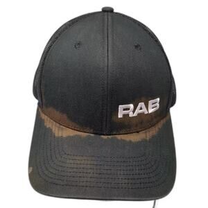 Rab Trucker Hat Black Brown One Size Mesh Snapback Embroidered Logo Adjustable